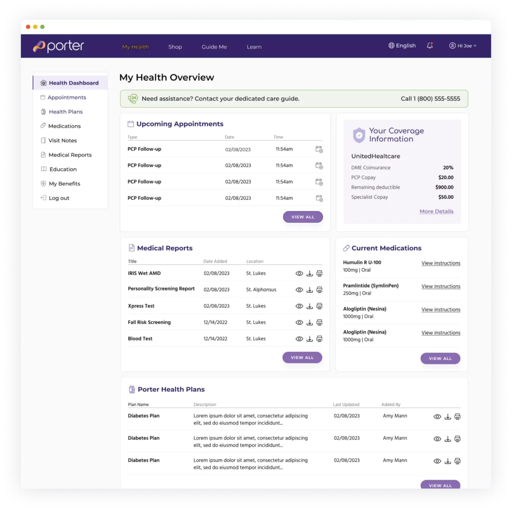 Screenshot of Porter Platform Dashboard