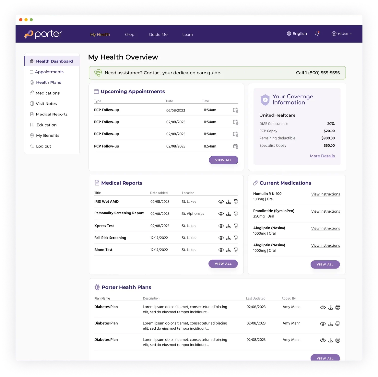 Screenshot of Porter Platform Dashboard